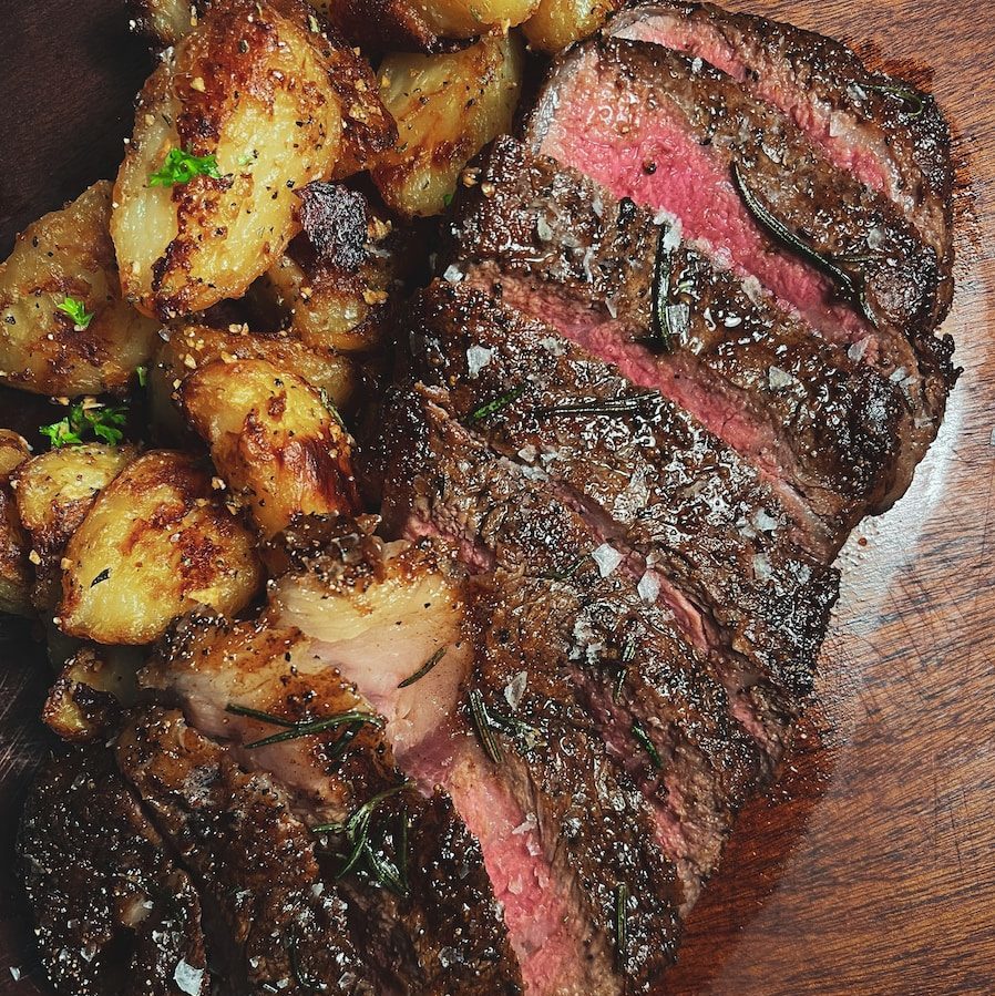 cooked food on brown wooden table